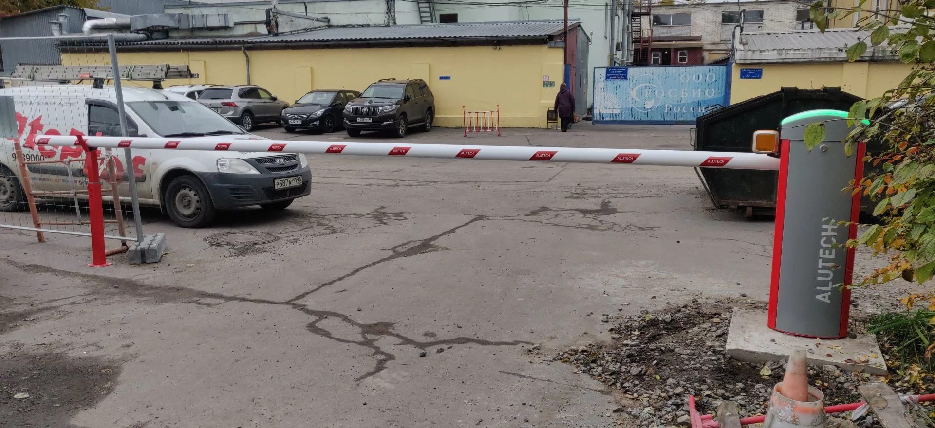 Шлагбаум на Мельничной улице