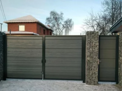 Распашные ворота Prestige 4000х2000 мм RAL 7016