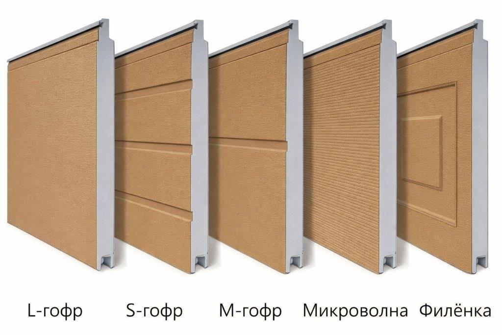 Типы панелей для ворот