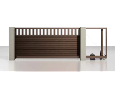 Откатные ворота ALUTECH Prestige 4500×1835 мм RAL 8017