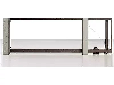 Откатные ворота Prestige 4000х1960 мм RAL 8017 без заполнения