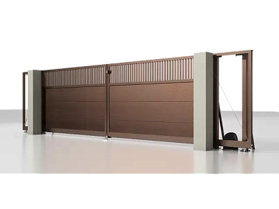 Раздвижные откатные ворота Prestige 3500×1960 мм RAL 8017